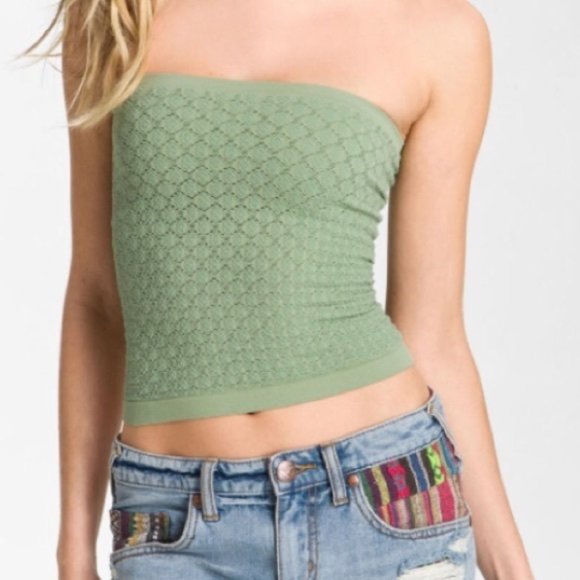 Free People Tops - FREE PEOPLE INTIMATELY HONEY TEXTURED TUBE TOP XS